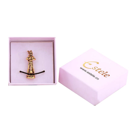 Estele Gold-Polished Hanumanji's showing Lord Rama in his Heart in standing position Idol for Home/Car Décor