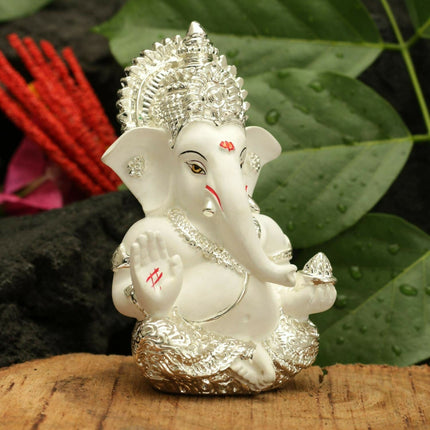 Collectible India Ganesha Idol Silver Plated