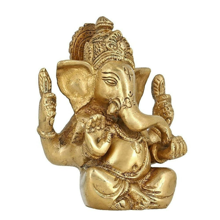 Artvarko Brass Lord Ganesha Ganpati Religious Statue Idol