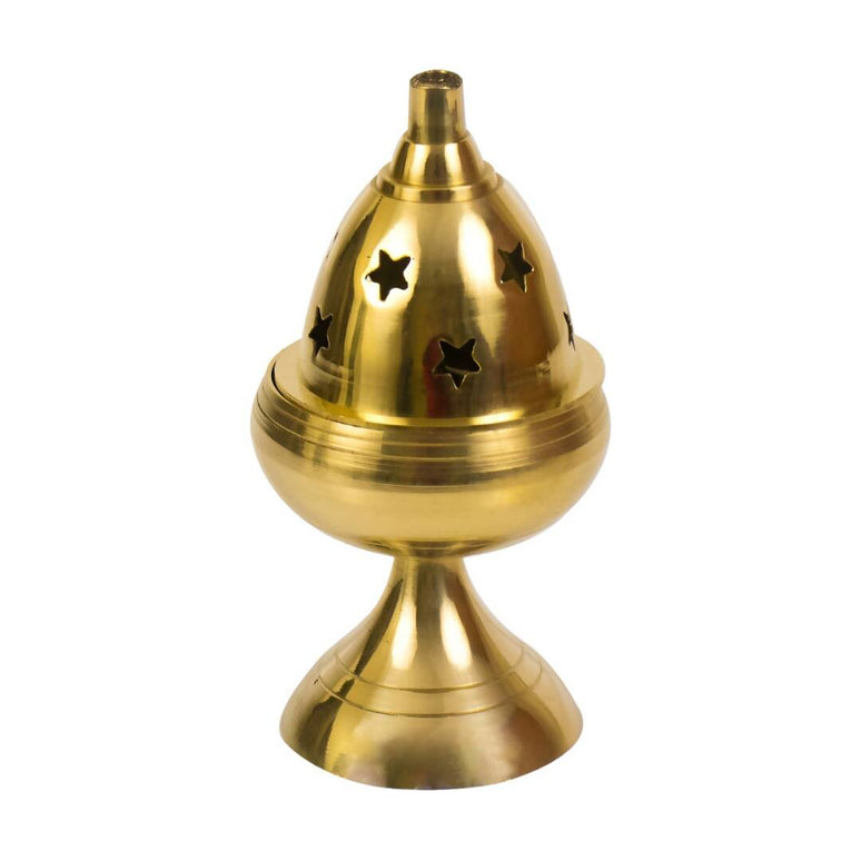 Spillbox Gold-Toned Brass Akhand Diya With Stand Pooja Essential