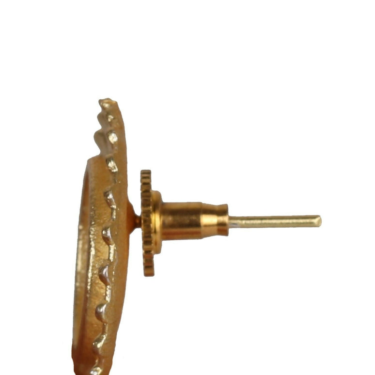 Joban Fashion Women Matte Gold Brass Earrings