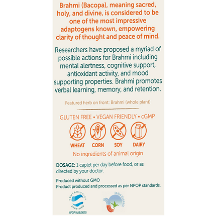 Himalaya Herbals Organic Bacopa Brahmi Caplets