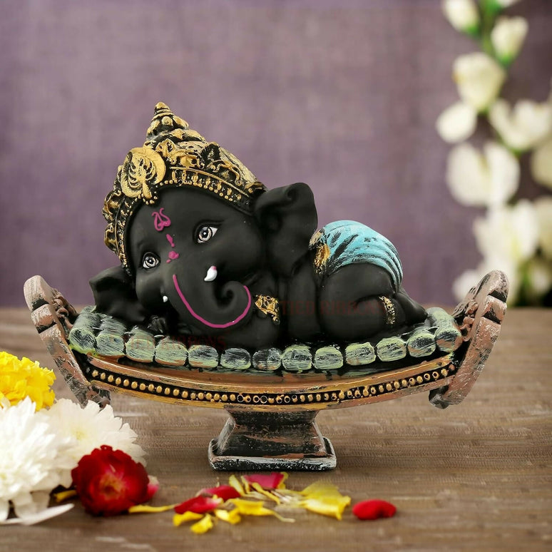Tied Ribbons Resin Ganesh Statue Murti