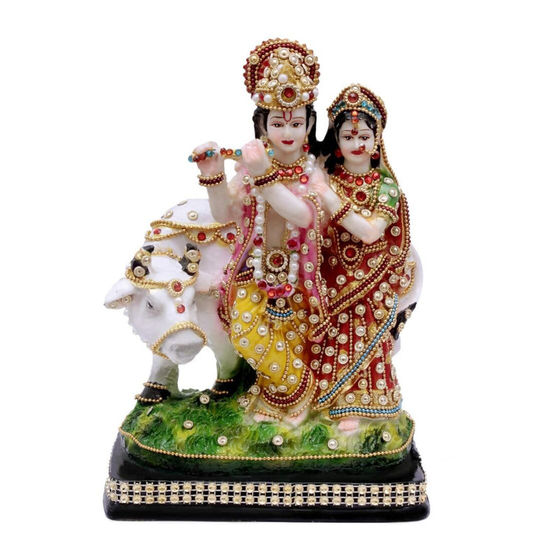 Buji Craft Radha Krishna Cow Idol