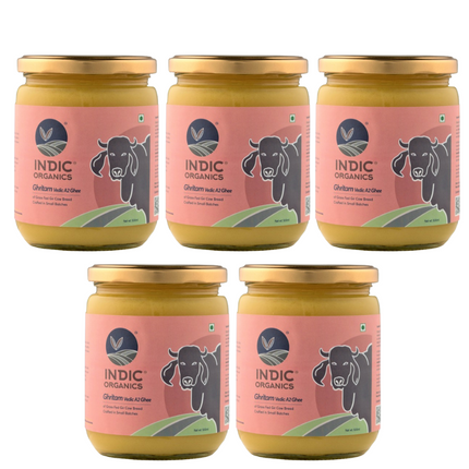 Indic Organics Gir Cow's A2 Ghee | Desi Gir Cow Ghee | Premium and Organic Desi Ghee