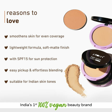 Plum Legit Matte Talc-Free Compact With SPF15 - Brew Brilliance 133 Y