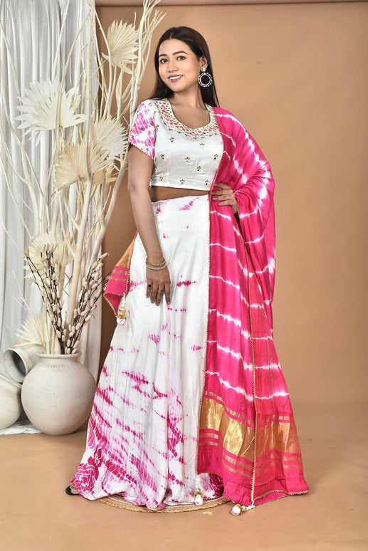 Morchari Women Tai Dai And Hand Embroidery Lehenga-Rani