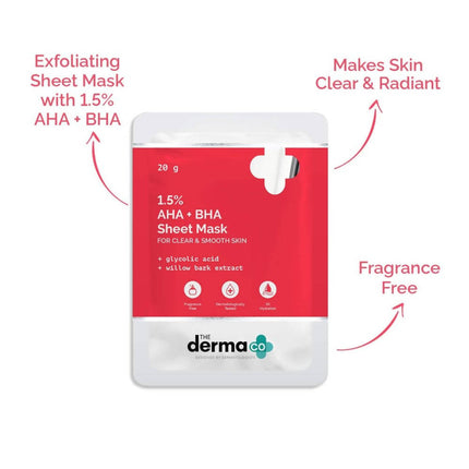 The Derma Co 1.5% AHA + BHA Sheet Mask