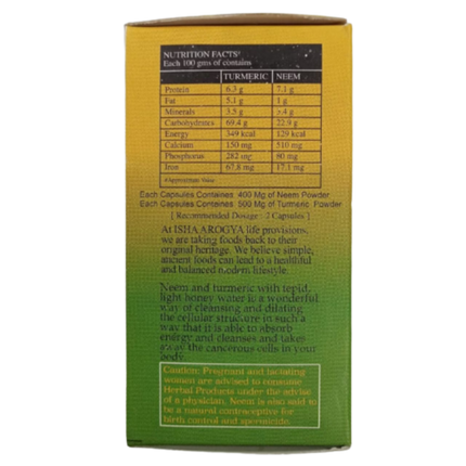 Isha Life Neem and Turmeric Capsules