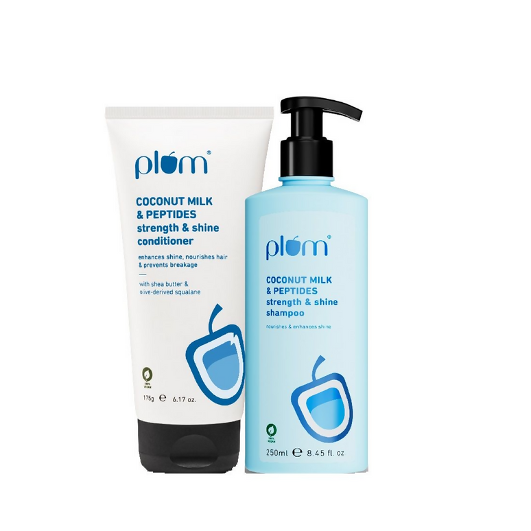 Plum Coconut Milk & Peptides Conditioner & Shampoo Combo