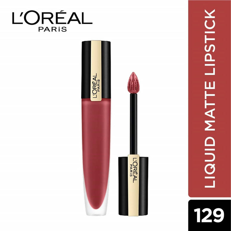 L'Oreal Paris Rouge Signature Matte Liquid Lipstick - 129 Lead