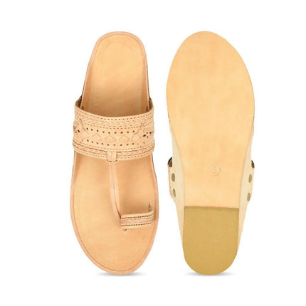 Stepsoft Natural Leather Kolhapuri Chappals For Men – Party & Ethnic Wear