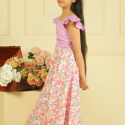 LH Luxury Fashion Sasha Ruffle Top & Flared Skirt