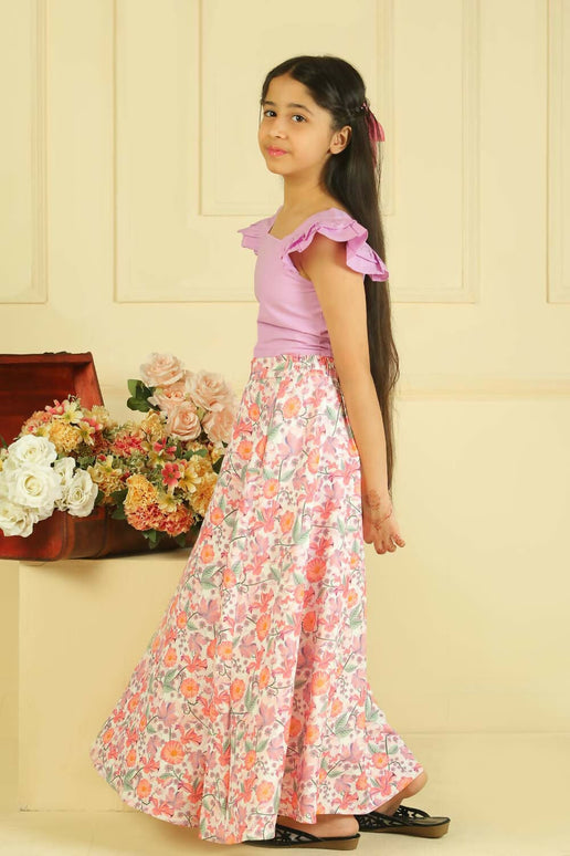 LH Luxury Fashion Sasha Ruffle Top & Flared Skirt