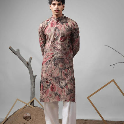 Multicolor Modal Silk Designer Printed Kurta Set - Mahotsav