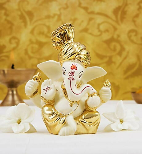Gold Art India Ceramic Ganesh Idol