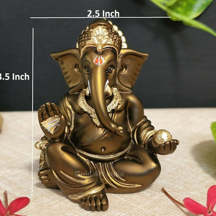 Gold Art India Gaddi Ganesh Idol