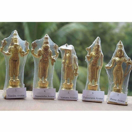 Dasavathara 10 Avathara's of Lord Vishnu-Brass Statue Set