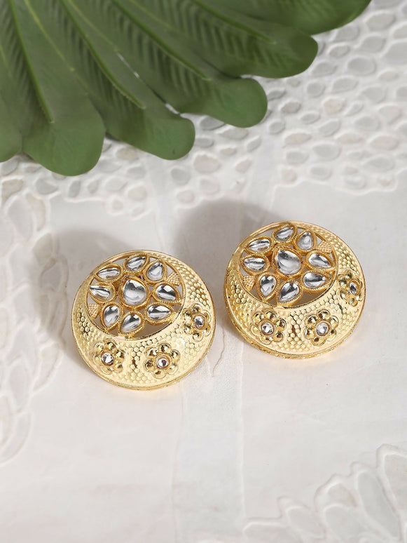 Joban Fashion Women Handcrafted Matte Gold Earrings