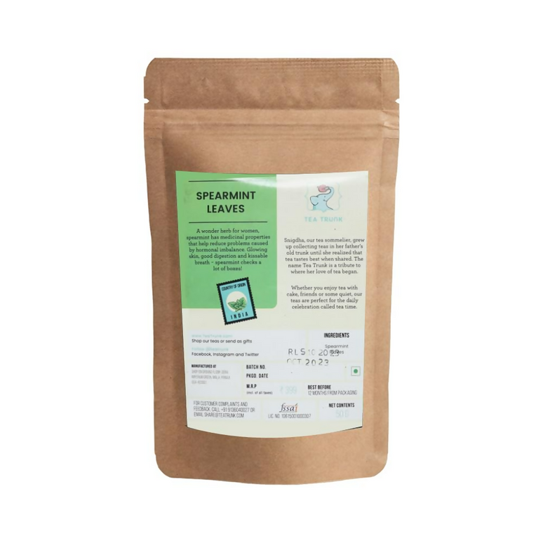 Tea Trunk Spearmint Leaves Natural Calming Tea