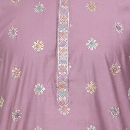 Bluesaanchi Handcrafted Cotton Kurta Pajama Set for Men – Purple