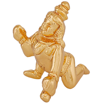 Estele Gold-Polished Divine Lord Krishna Idol for Home/Car Decor