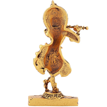 Estele Gold-Polished Sri Krishna Idol for Pooja/Car decor