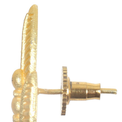 Joban Fashion Women Matte Gold Brass Earrings