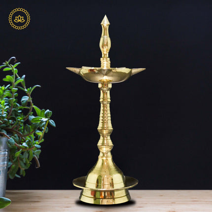 Kerala Deepa Brass 8.5": Embrace the Radiance of God's Own Country