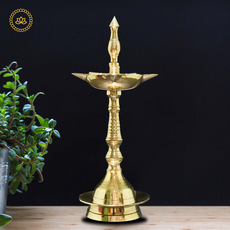 Kerala Deepa Brass 8.5": Embrace the Radiance of God's Own Country
