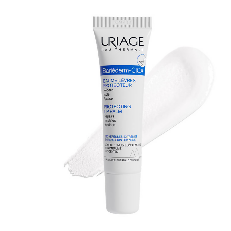 Uriage Bariederm-Cica Protecting Lip Balm For Dry,Cracked & Chapped Lips With Squalane & PHytosterol