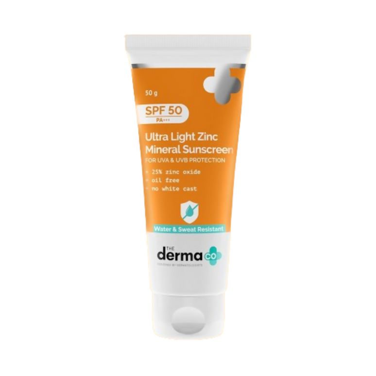 The Derma Co Ultra Light Zinc Mineral Sunscreen with SPF 50