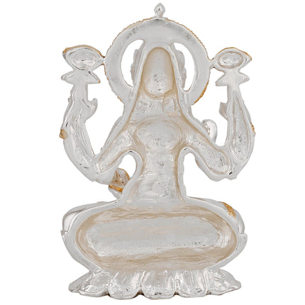 Estele Gold-Polished goddess of wealth Laxmi Devi on lotus Idol for Home/Car decor