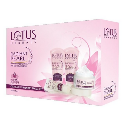 Lotus Herbals Radiant Pearl Cellular Lightening Facial Kit (170g)