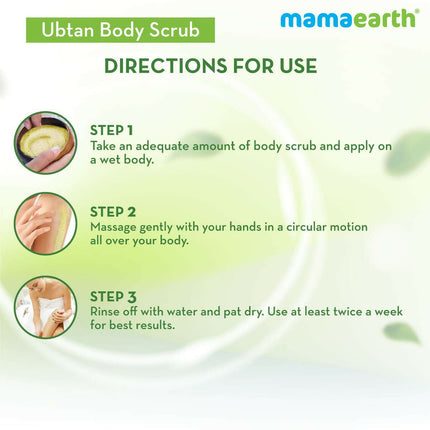 Mamaearth Ubtan Face Mask & Body Scrub with Turmeric & Saffron Combo For Tan Removal