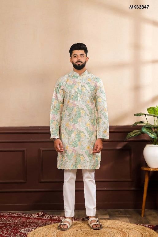 Multy Art Silk Digital Printed, Embroidery Work Kurta Set - Mahotsav