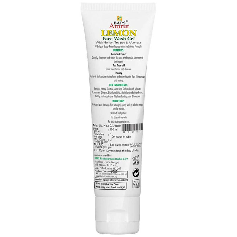 Baps Amrut Lemon Face Wash Gel