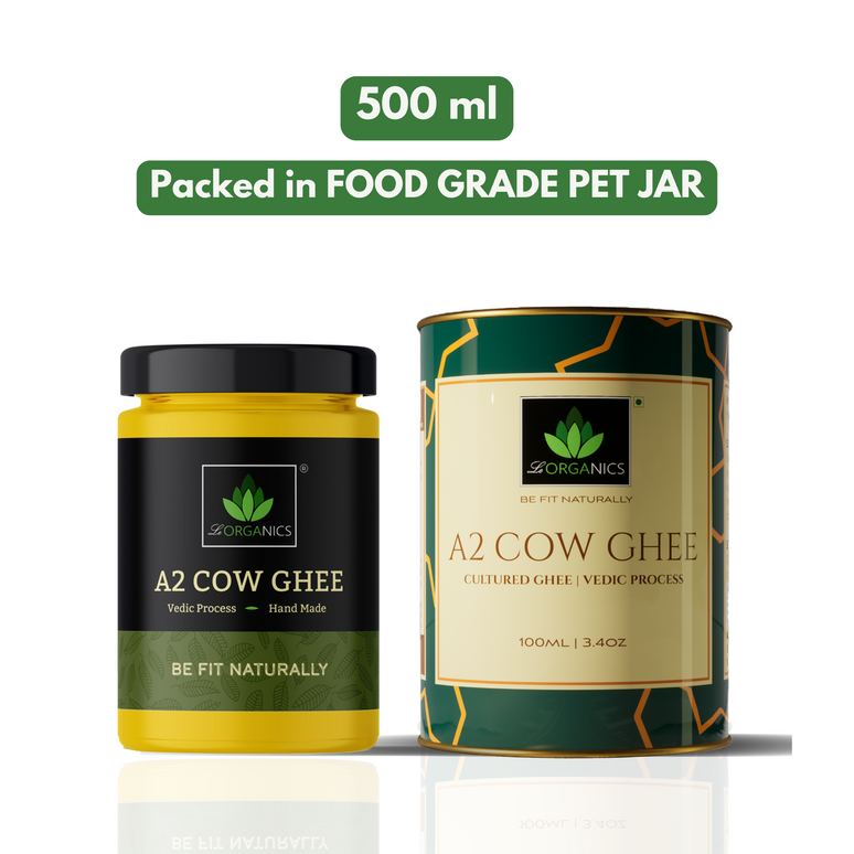 Le Organics A2 Cow Ghee | Cultured Desi Ghee | Homemade & Certified Organic Ghee