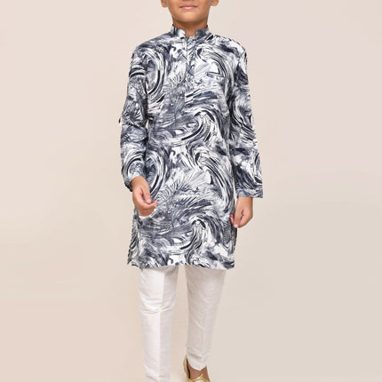 Joban Fashion Cotton red Kurta With Straight Fit Pant