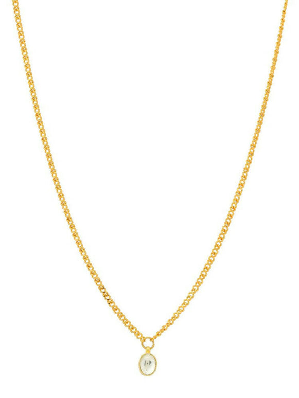 Minimalist Kundan Gold Necklace - Ruby Raang