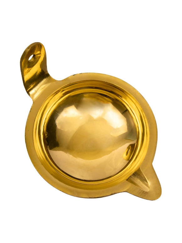 Spillbox Gold-Toned Brass Akdam Deewar Round Pooja Essential