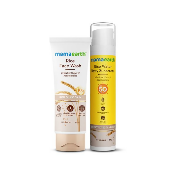 Mamaearth Rice Water Cleanse & Protect Combo