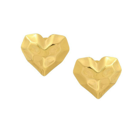 Golden Heart Studs - Ruby Raang
