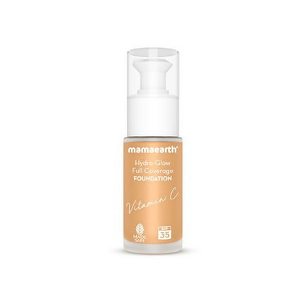 Mamaearth Hydra-Glow Full Coverage Foundation With Vitamin C & Turmeric - Sun Glow - Limited Time Offer