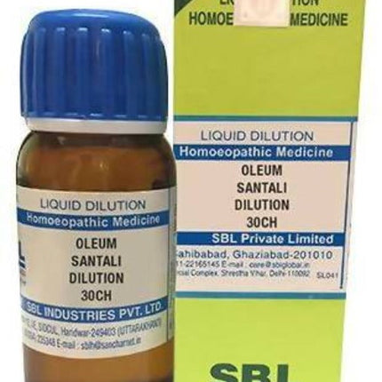SBL Homeopathy Oleum Santali Dilution - Limited Time Offer