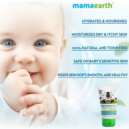Mamaearth Daily Moisturizing Lotion & Milky Soft Natural Baby Face Cream for Babies