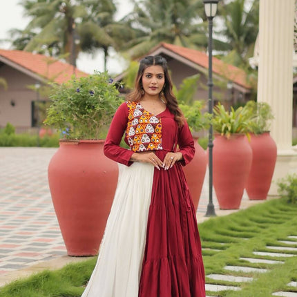 Aastha Fashion Off White Pure Cotton Designer Navratri Lehenga Choli Collection