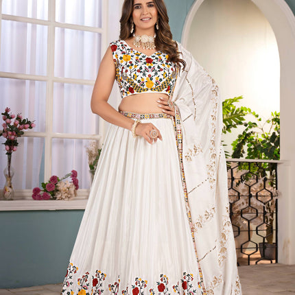 Lehenga Mart Designer Bollywood Style Wedding Wear Lehenga Choli - White