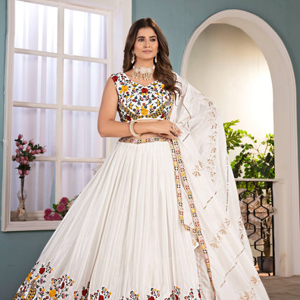 Lehenga Mart Designer Bollywood Style Wedding Wear Lehenga Choli - White