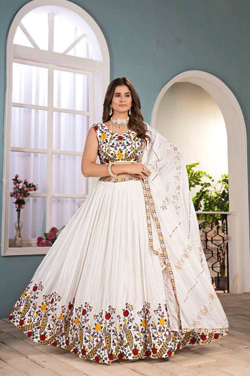 Lehenga Mart Designer Bollywood Style Wedding Wear Lehenga Choli - White